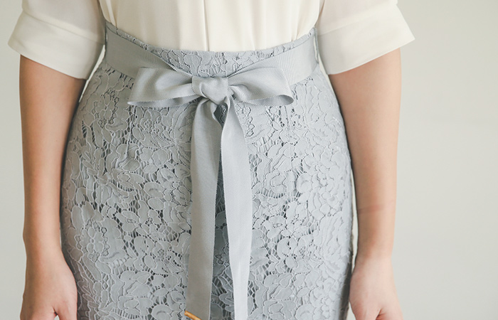 Luxury Satin Belt Race Skirt