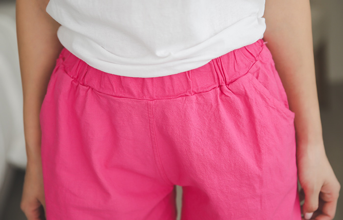 Colorful Washing Cotton Banding Pants