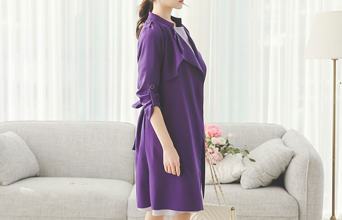 pastel China Double Wing Trench Coat