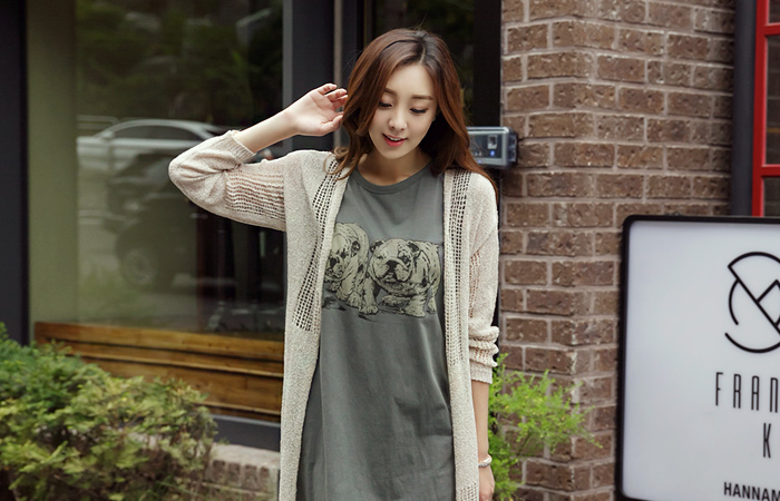 Long cardigan mocca SCSI