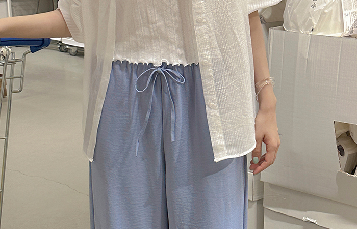 Soft Air wide fit String nylon Pants