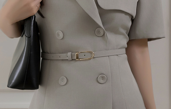 페어 Double Button Set-up Jacket_Belt