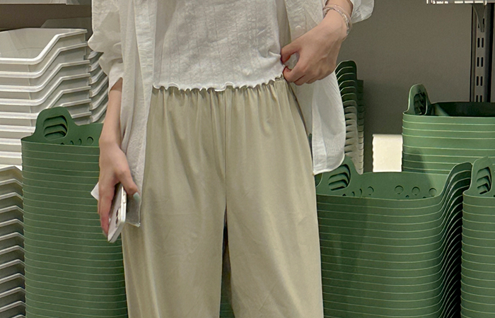 Cool Touch Span wide fit Banding Pants